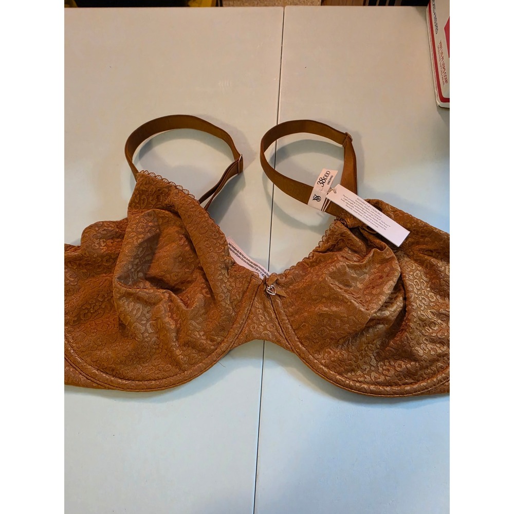 Victoria's Secret Body by Victoria Invisible Lift Demi Bra 38DDD Copper Leopard